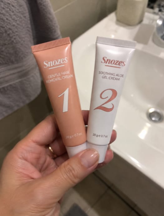Customer photo review of Facial Hair Removal Kit