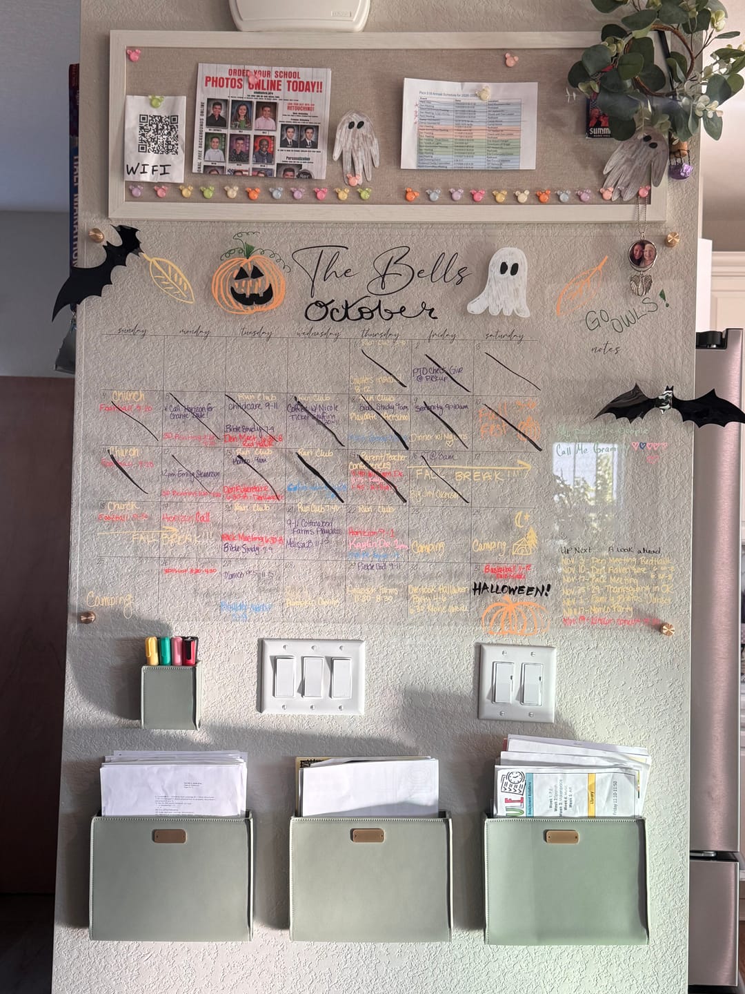 Customer photo review of Monthly Acrylic Calendar + 2 Sections | Horizontal Pennington