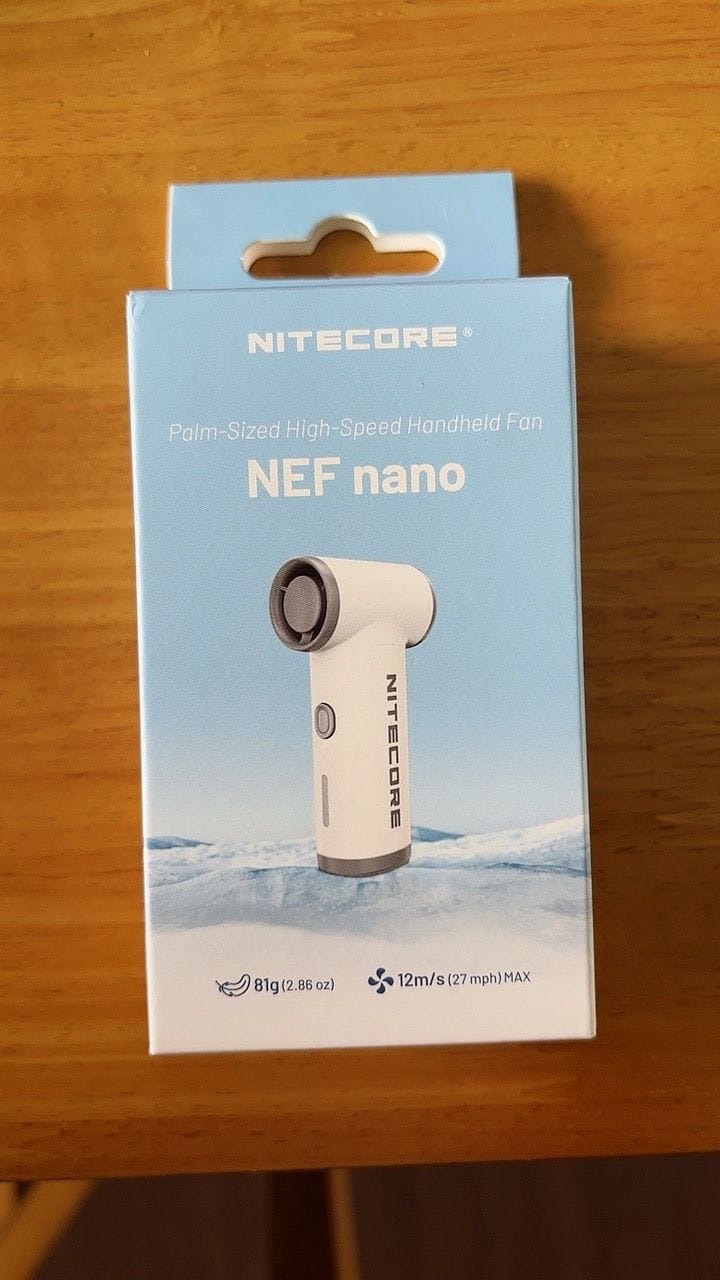 Customer photo review of NEF Nano - Palm-Sized High-Speed Handheld Fan