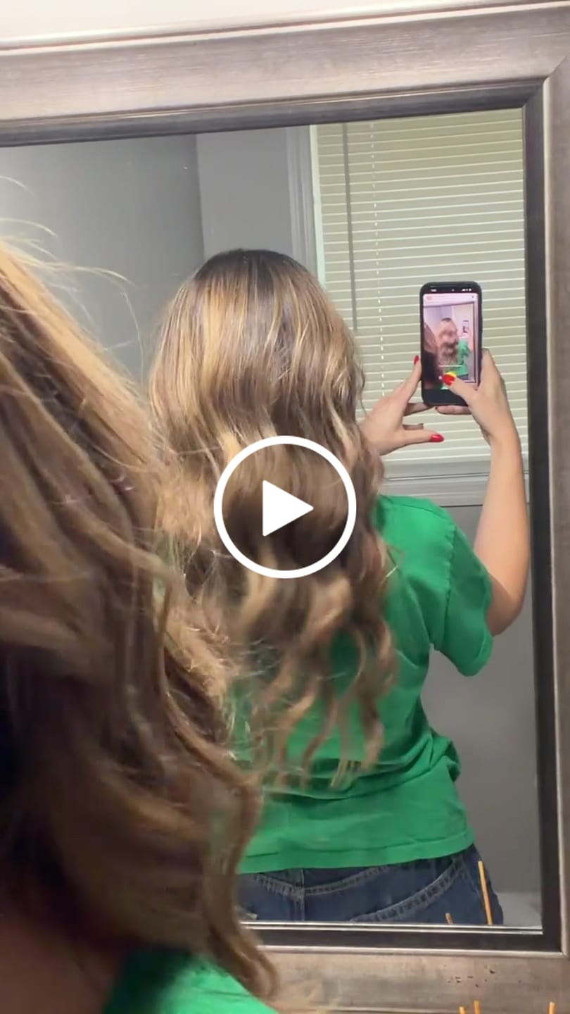 Customer video review of Virgin Genius Weft Hair Extensions Balayage Highlights #4/8/27/4