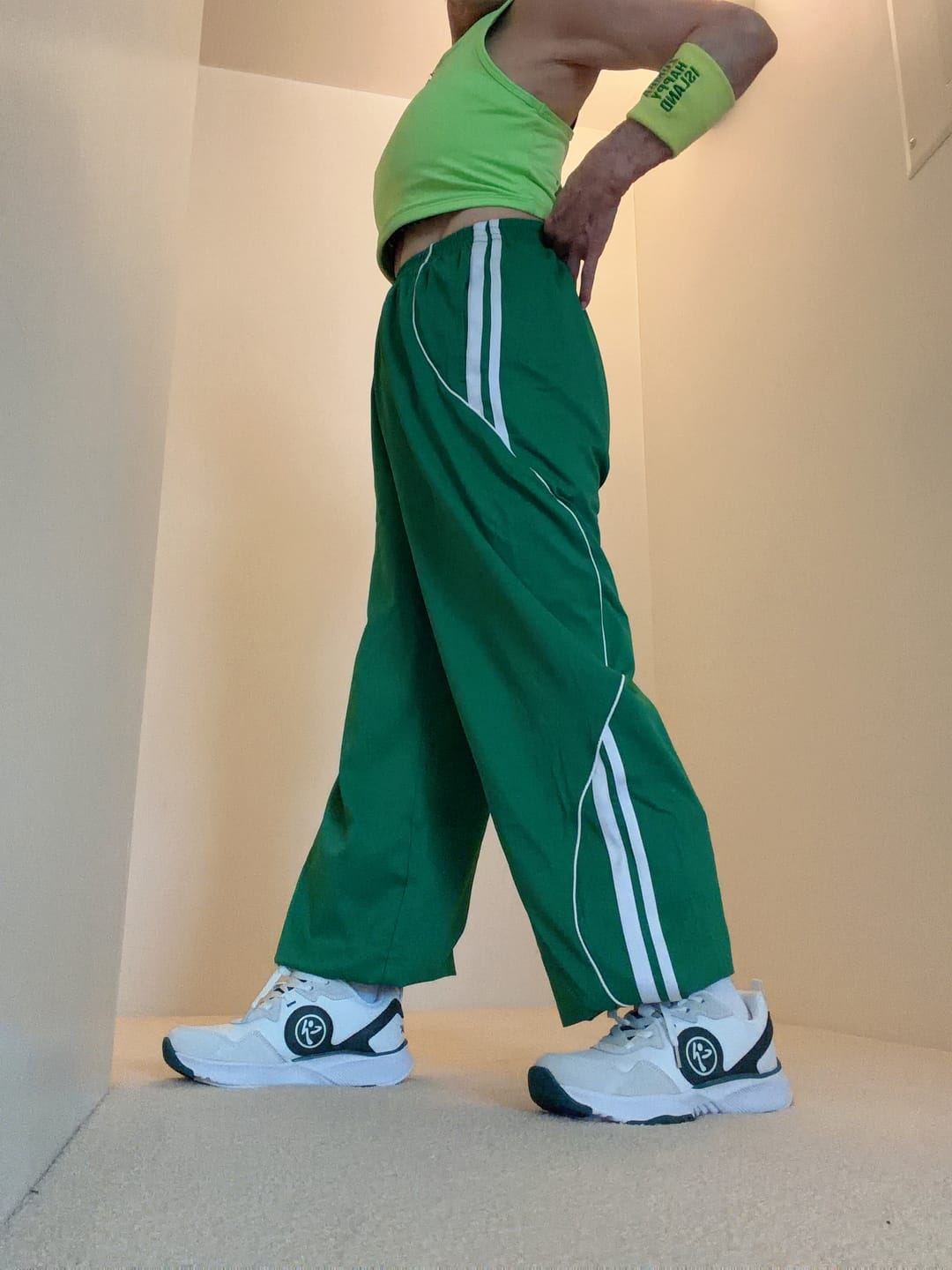 Customer photo review of Color Spree Curvy Track Pants