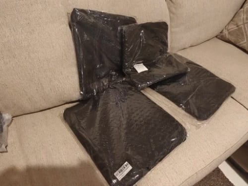 Customer photo review of Cojín de gel viscoelástico con forma de panal