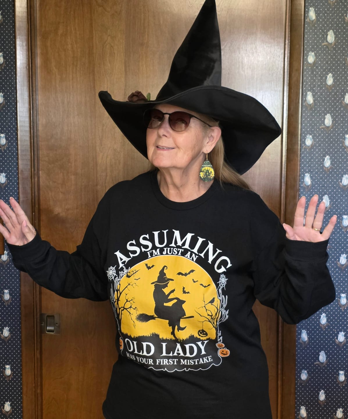 Customer photo review of Old Lady Long Sleeve T-shirt