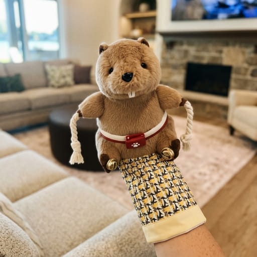Customer photo review of PawTug™ — The Interactive Beaver Toy for Cats