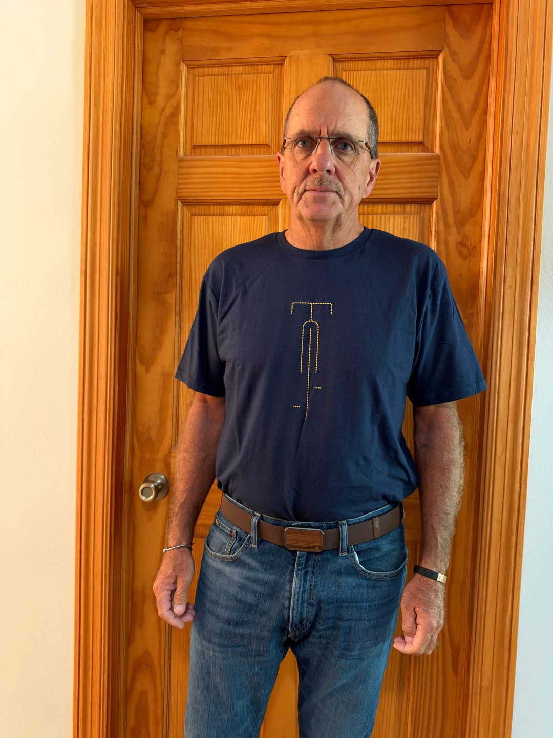 Customer photo review of Dotted Cycle Outline T-Shirt