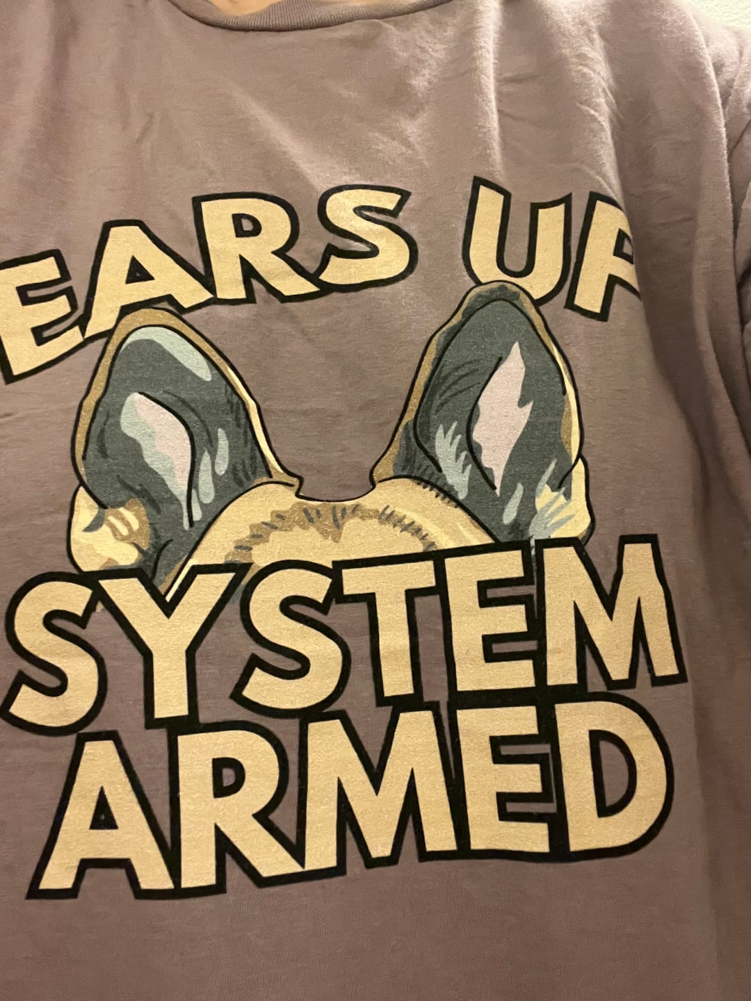 Customer photo review of Ears Up GSD Color Shirt
