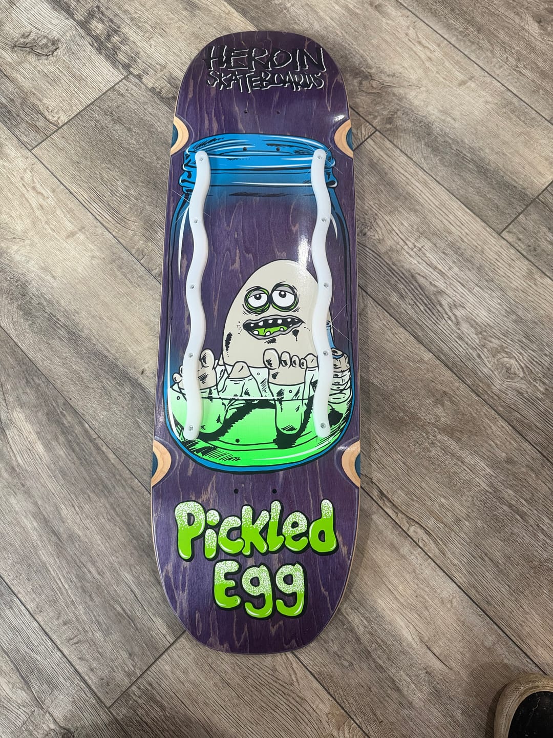 Customer photo review of HEROIN PICKLED EGG 9.38 SKATEBOARD DECK