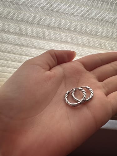 Customer photo review of Par Arracada Con Textura 18 mm