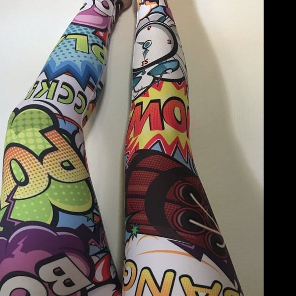 Customer photo review of Comic Pop Art Print Yoga Pants