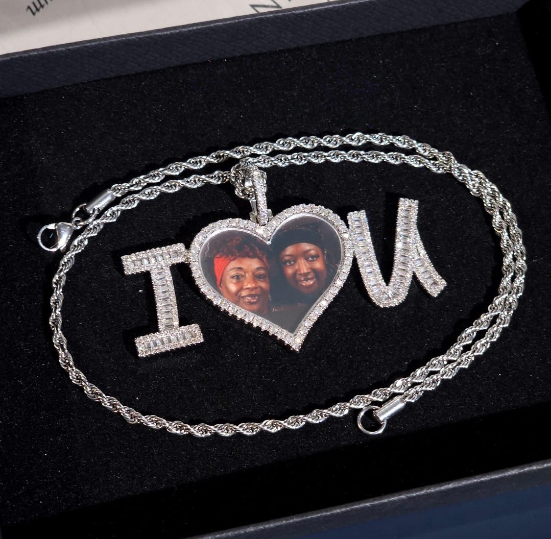 Customer photo review of GUARDIAN ANGEL CUSTOM PHOTO NECKLACE