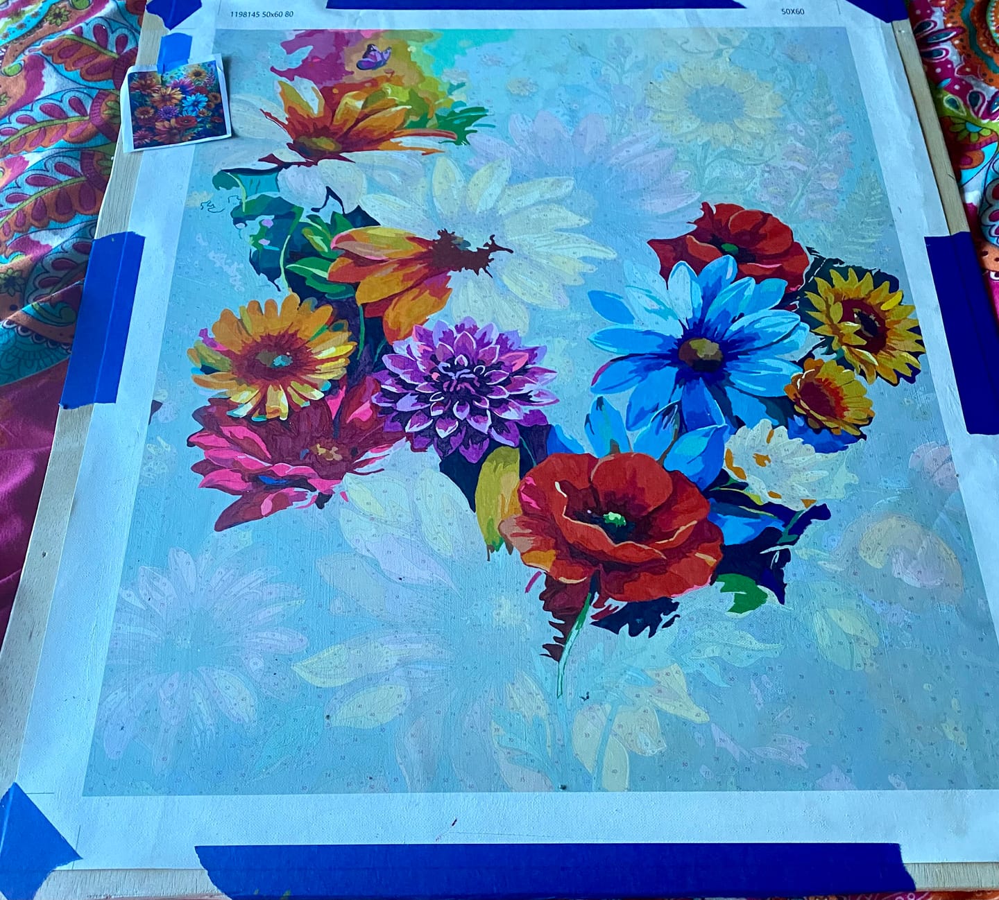 Customer photo review of Rainbow Floral Vibrant (80 Color Paint by Numbers)