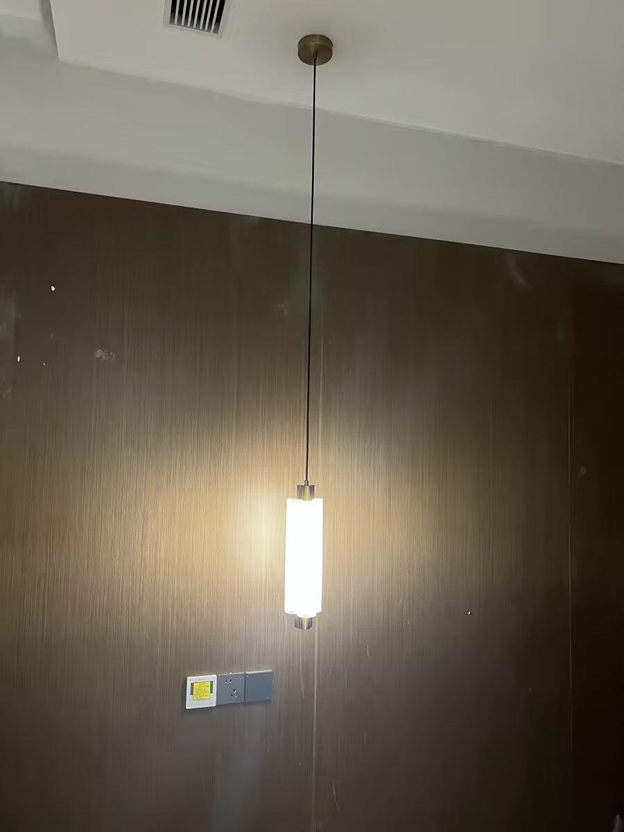 Customer photo review of Frosted Cylinder Pendant Light, Acrylic, Integrated LED