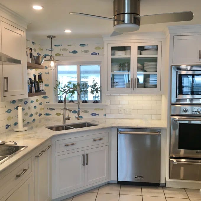 Customer photo review of Mariefred Gooseneck - Pull-Down Kitchen Sink Faucet with Cone-Shaped Sprayer