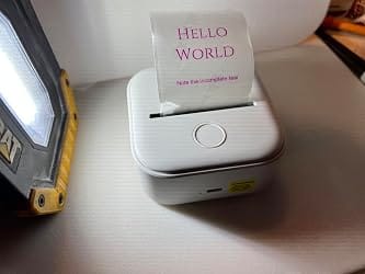 Customer photo review of T02 Mini Sticker Printer & 3 Rolls Paper, Black