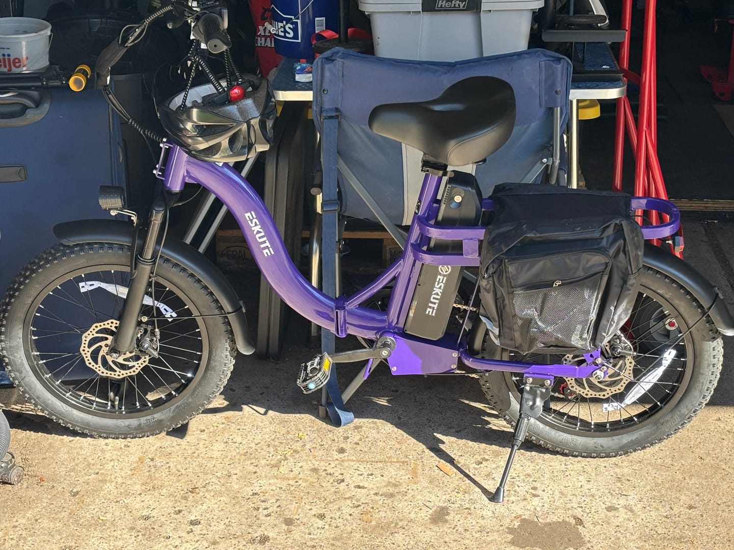 Customer photo review of Eskute® D200 Folding Electric Bike for Adults