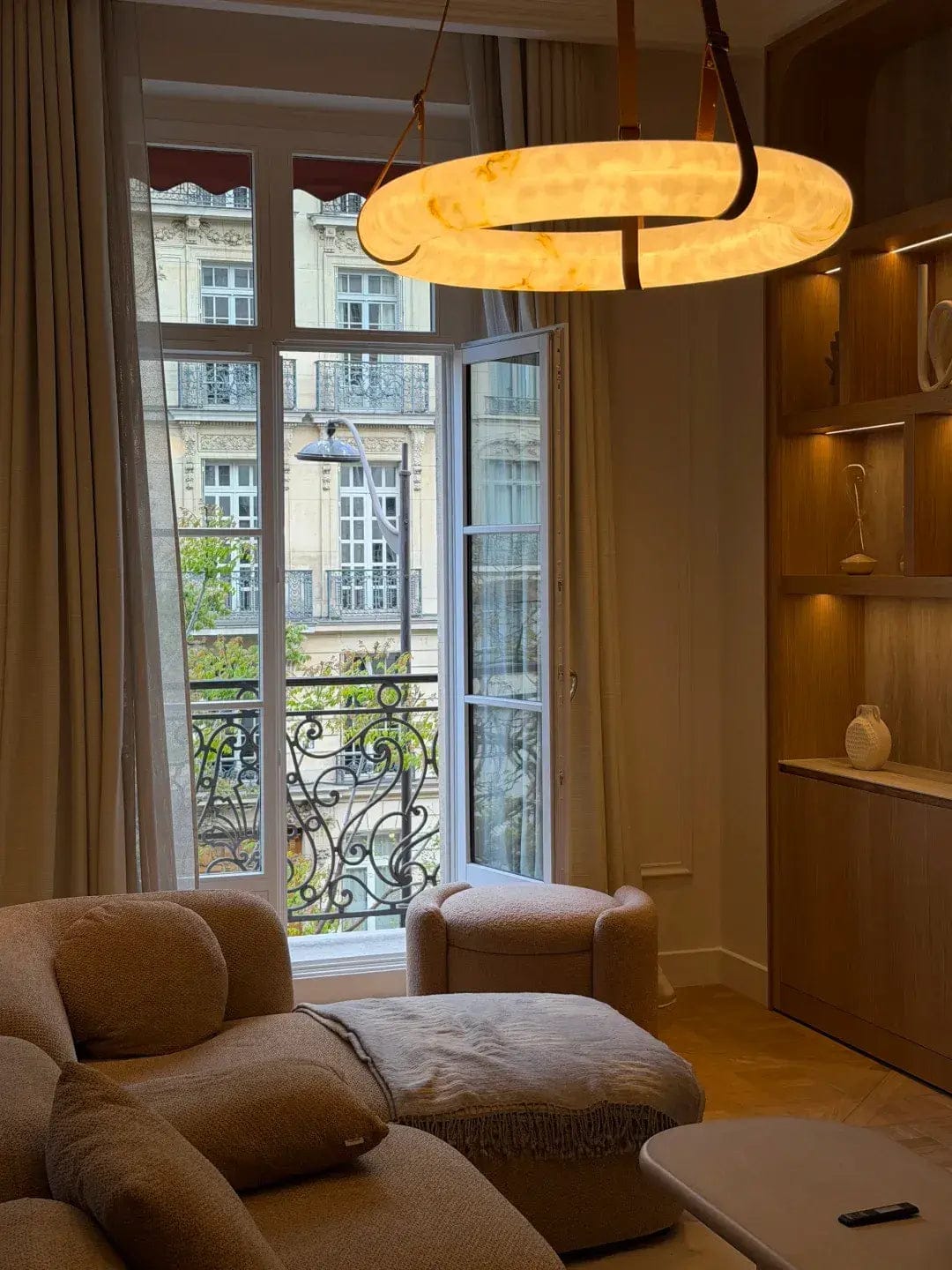 Customer photo review of Modern Round Alabaster Chandelier for Living Room Bedroom - Version 2