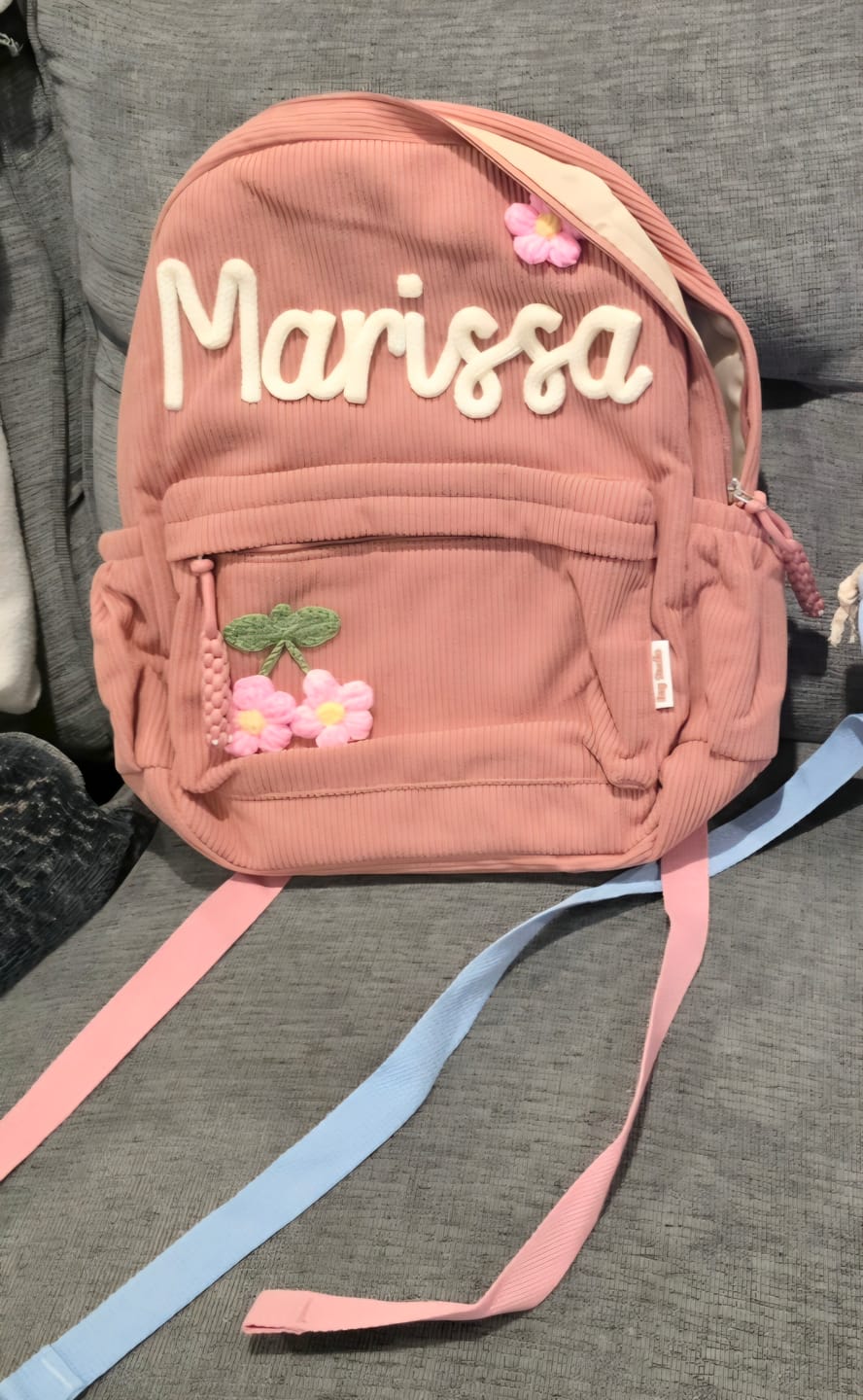 Customer photo review of K&C - Personalized Knitted Backpack