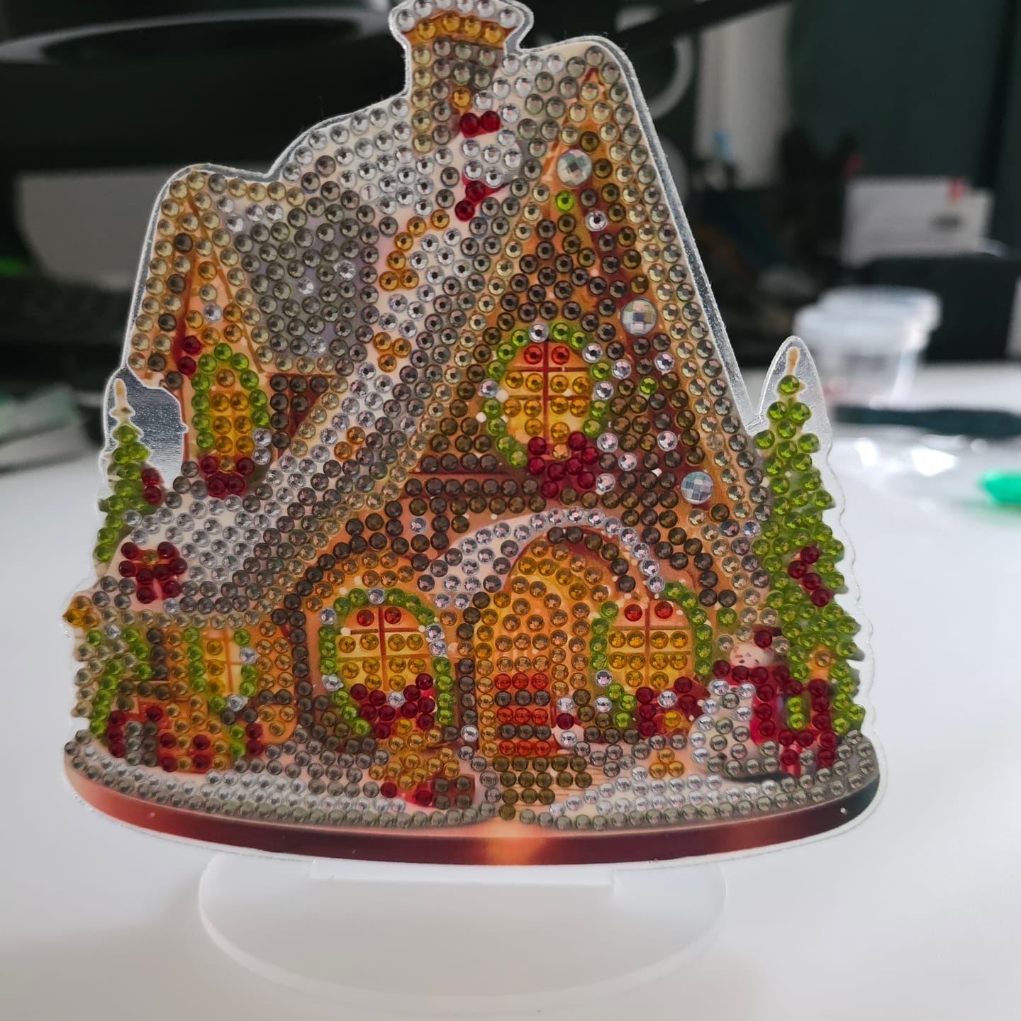 Customer photo review of Diamond Painting Ornament – Weihnachts-Haus