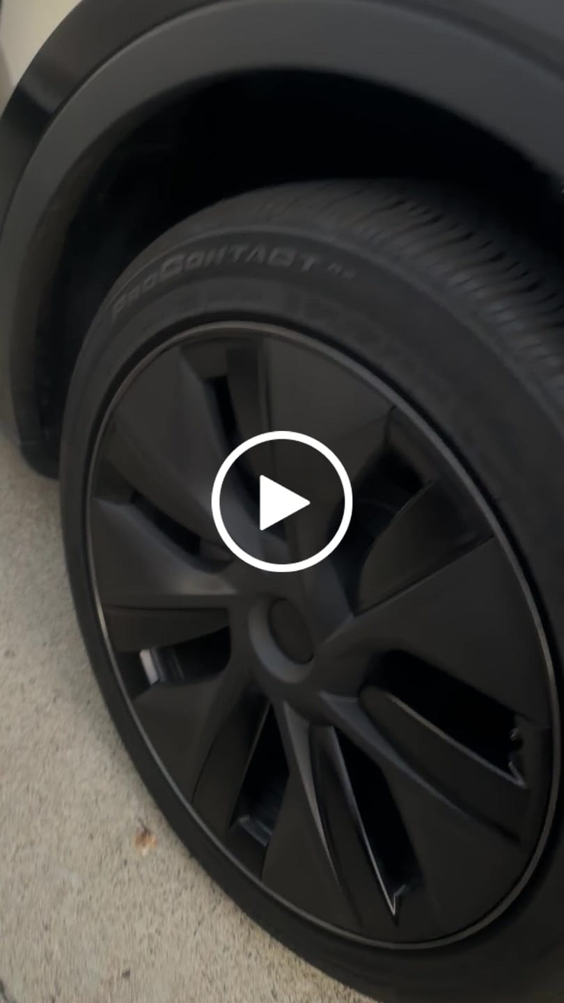 Customer video review of Tesla Wheel Curb Rash Repair Kit for Model Y 19-inch Dark Gemini Rims with Color-matched Touch-Up Paint