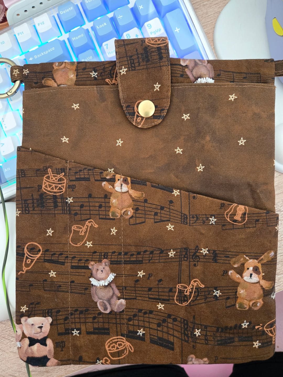 Customer photo review of A5 Book & Journal Sleeve – Warm Brown Collection (Charms Sold Separately) | Preorder