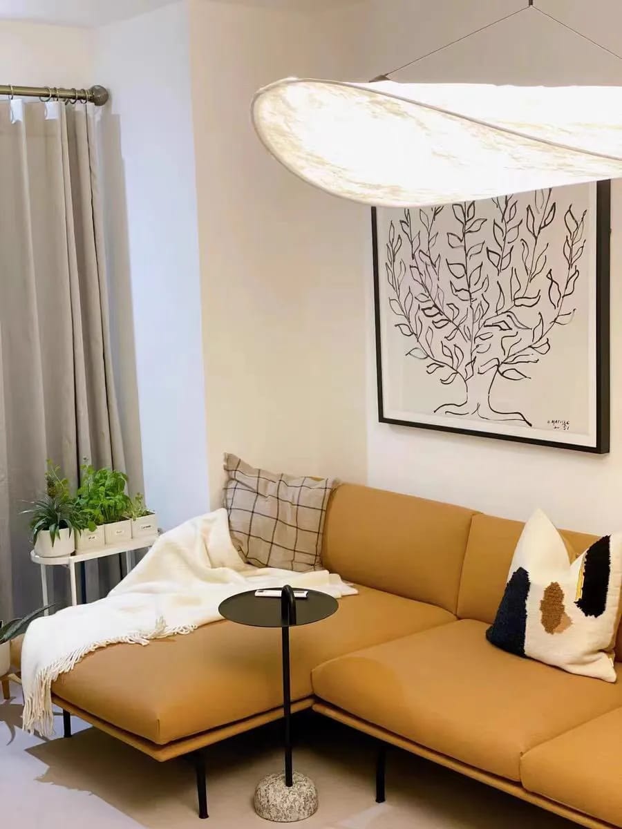 Customer photo review of Wavy Cloud Pendant Light, White Fabric Shade, LED, 30–100 cm