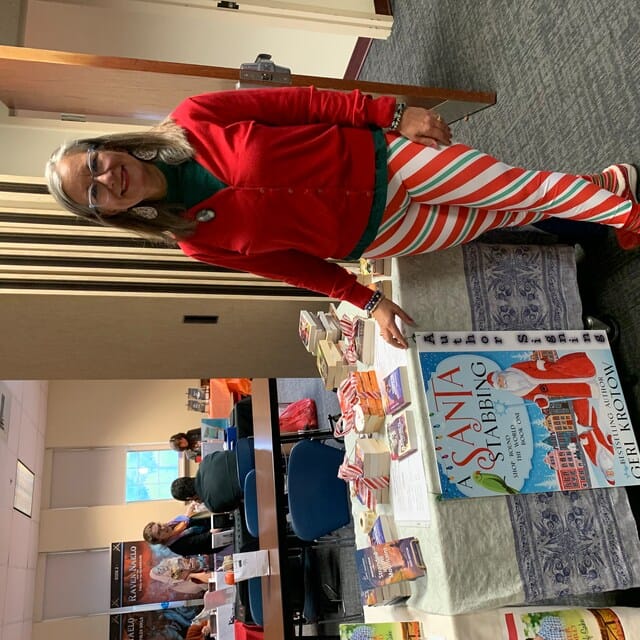 Customer photo review of Candy Cane Stripe Leggings