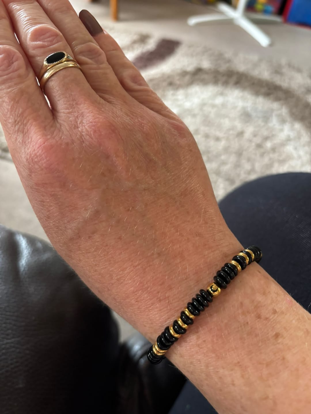 Customer photo review of Core Collection - Black Agate Bracelet