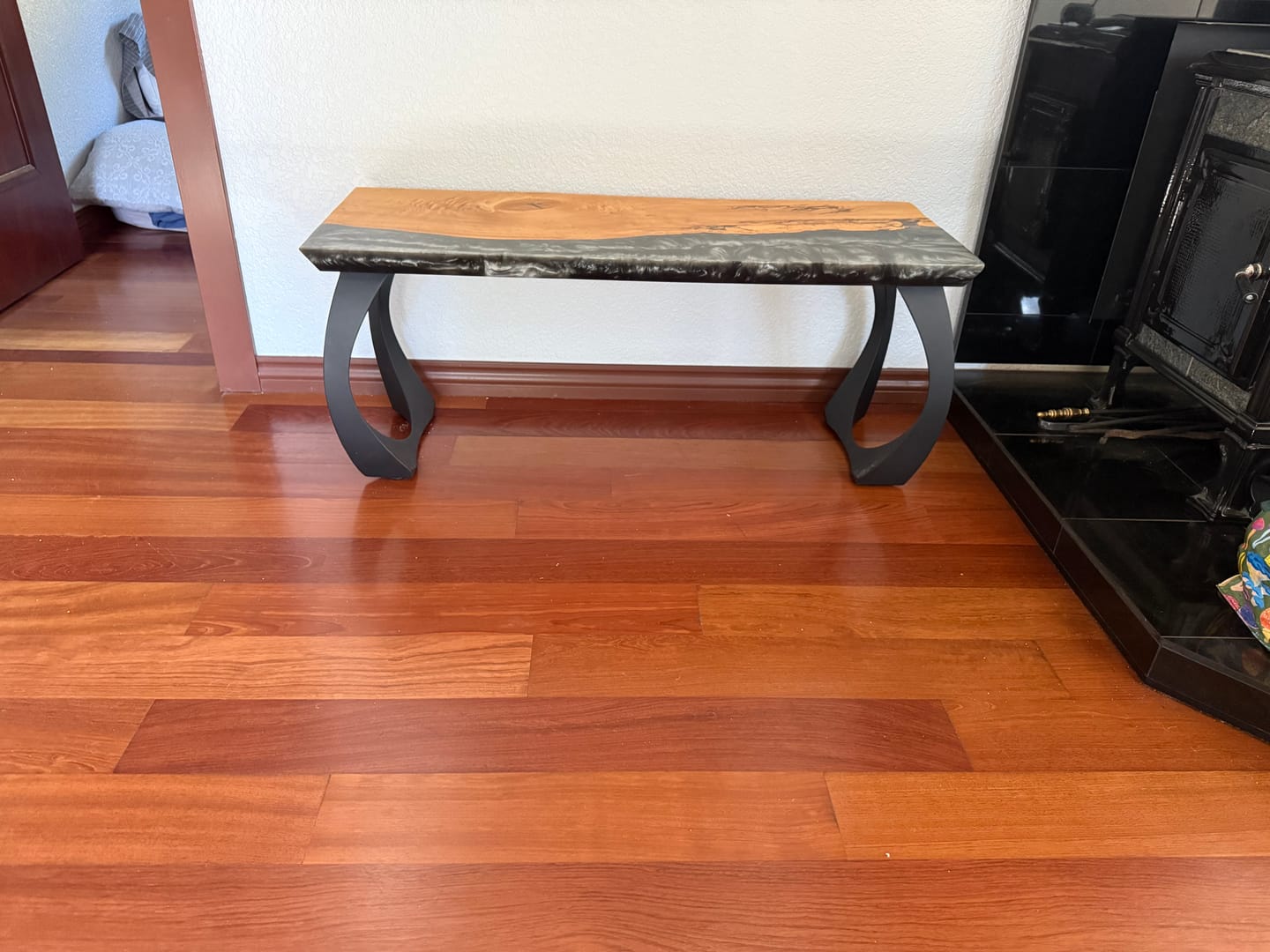 Customer photo review of Bench Legs 105 Cleo 16.3" H Metal Handmade Furniture