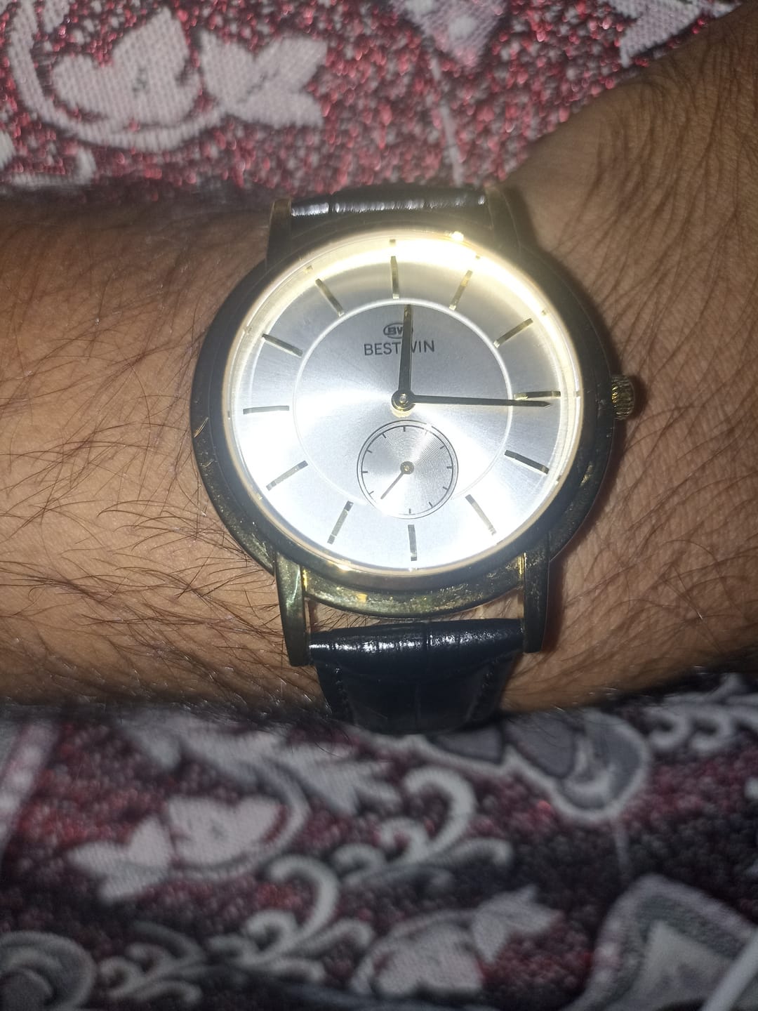 Customer photo review of BESTWIN Dawn Seconds Classic Edition | Leather Strap Quartz Watch (AWBM-00286)