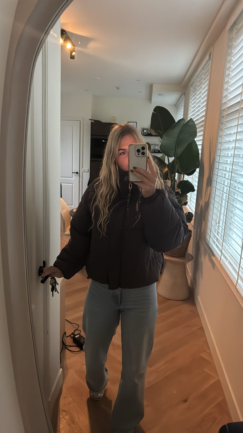 Customer photo review of Kailey Puffer Jacket | Brown