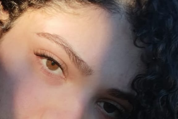 Customer photo review of Pre-Glued Press On Lashes