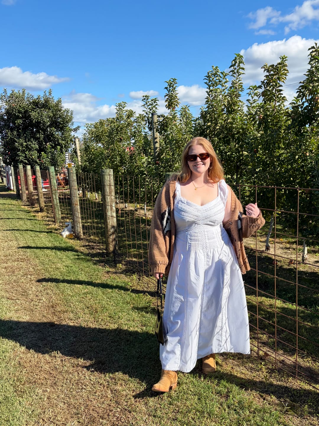 Customer photo review of Carmela Soft White Cotton Maxi Dress