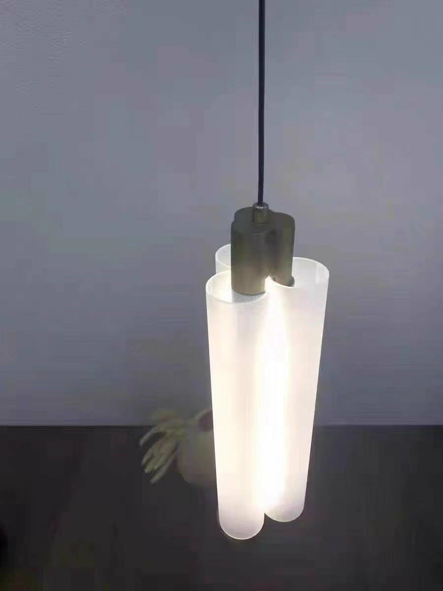 Customer photo review of Frosted Cylinder Pendant Light, Acrylic, Integrated LED