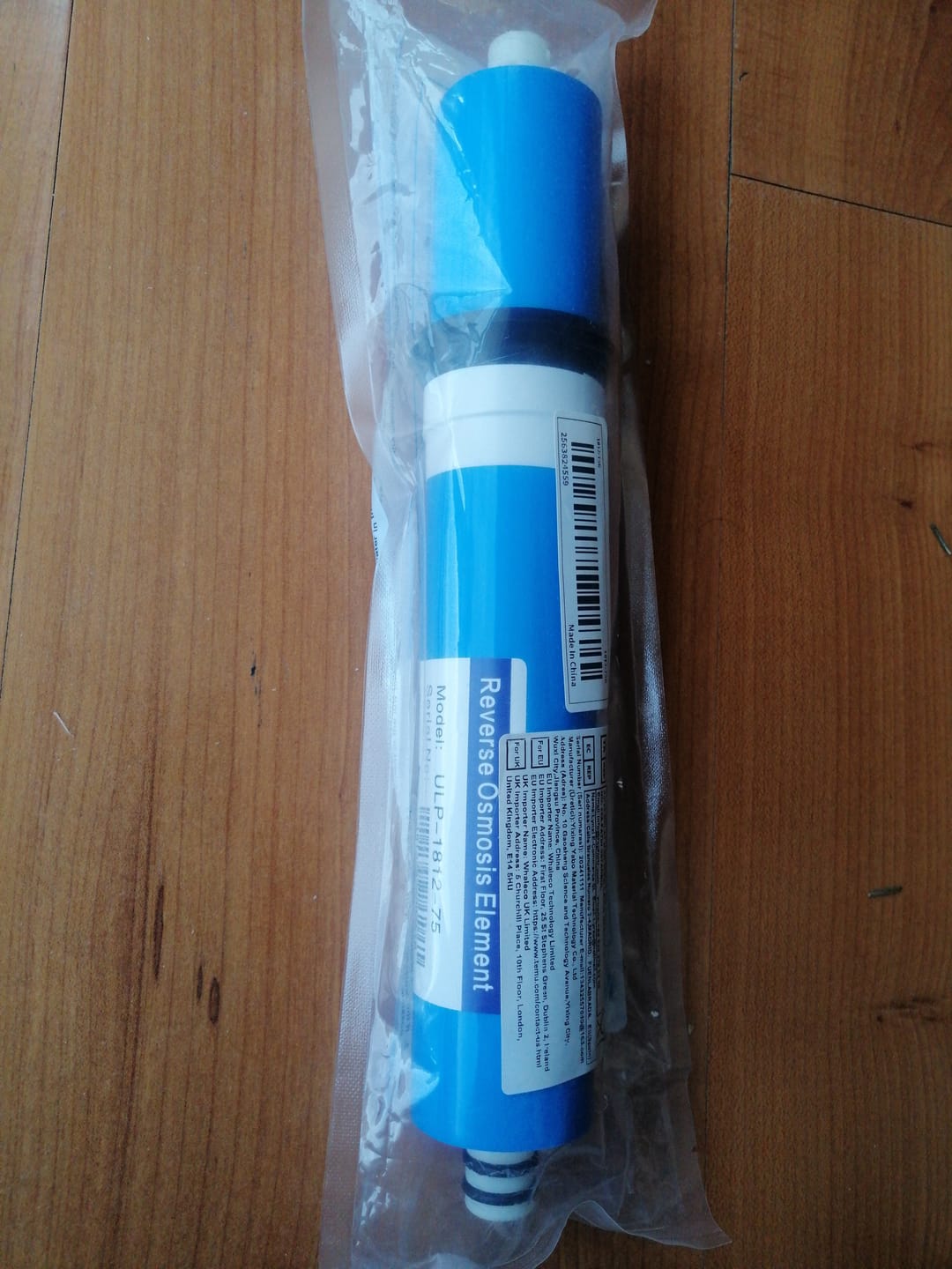 Customer photo review of NUBE SS30 Reverse Osmosis (RO) Membrane (Change every 24-36 months)