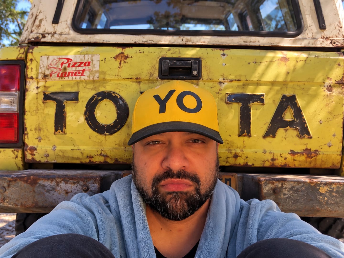 Customer photo review of Disney and Pixar Toy Story "YO Delivery Shuttle" – 5-Panel Hat