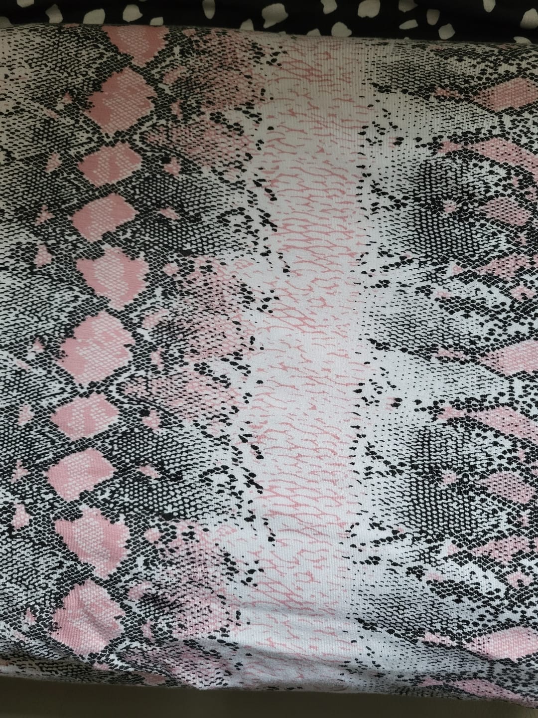 Customer photo review of 3 Metres, Premium Cotton-Feel Jersey Fabric – 55” Wide (Snake)