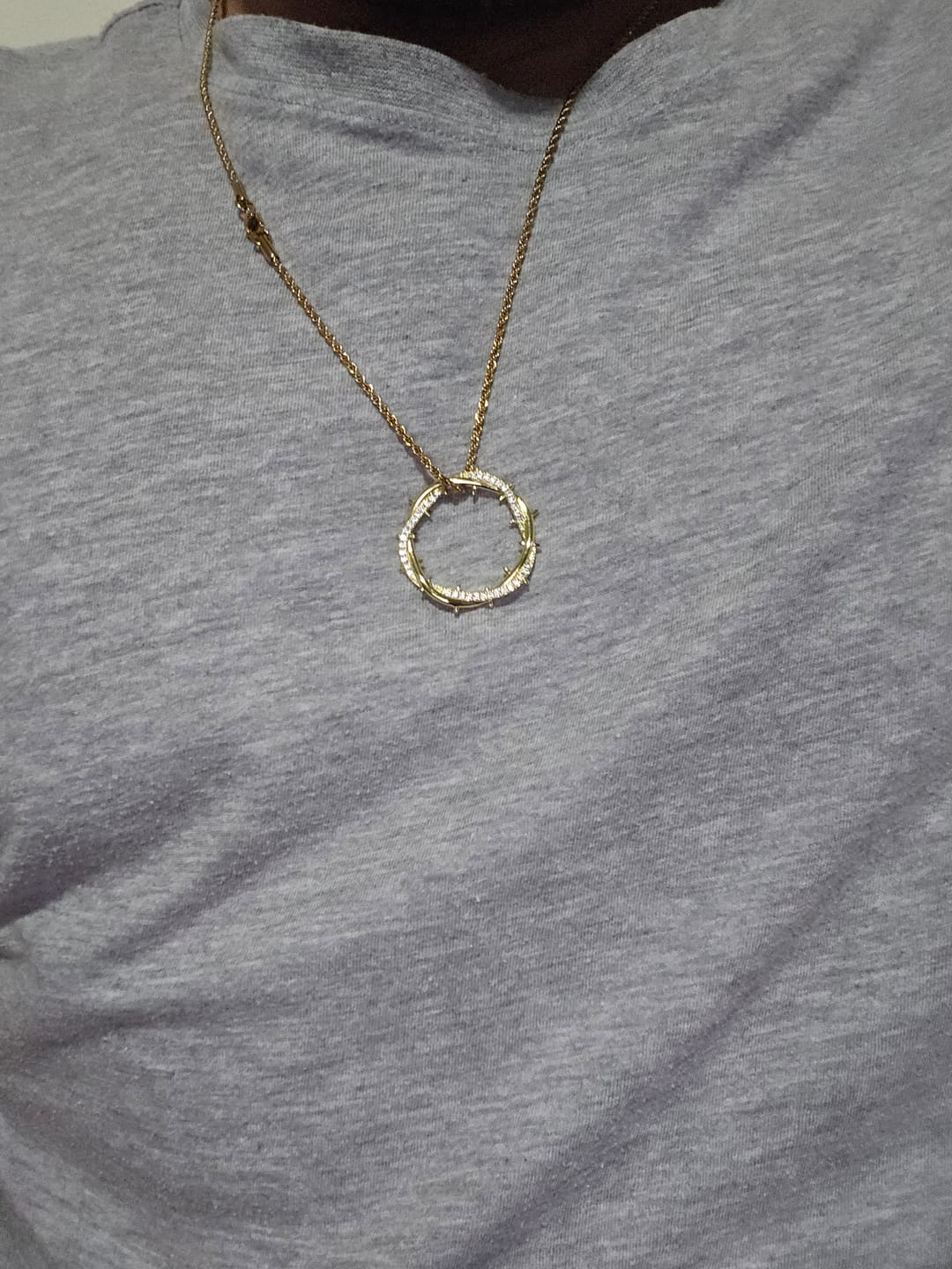 Customer photo review of FREE Today:  Crown of Thorns Zircon Necklace: A Symbol of Christ’s Redemptive Sacrifice
