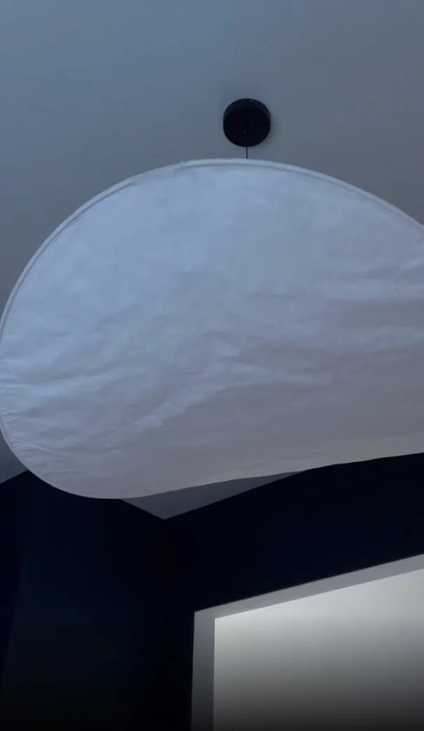 Customer photo review of Wavy Cloud Pendant Light, White Fabric Shade, LED, 30–100 cm