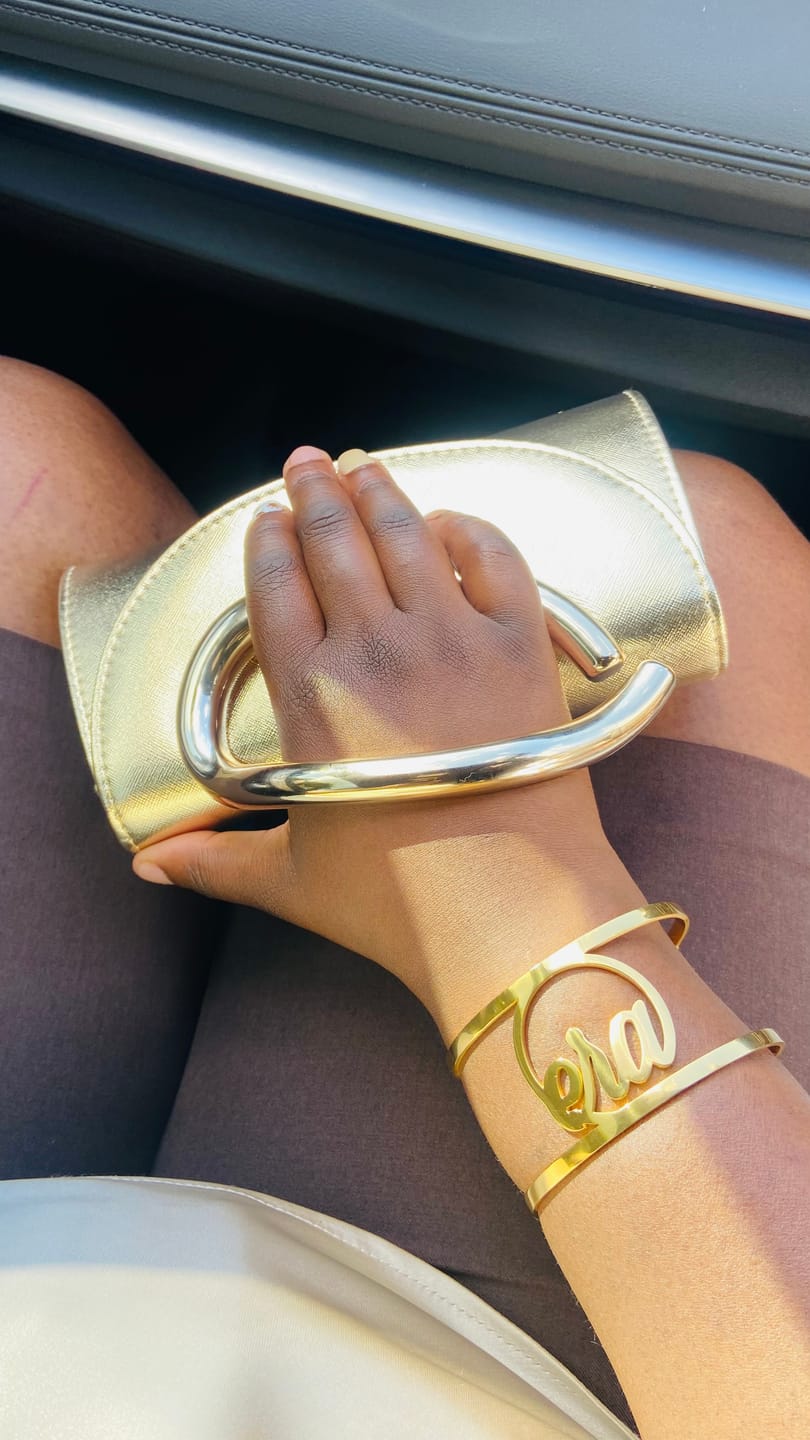 Customer photo review of Gold ERA Signature Cuff Bracelet