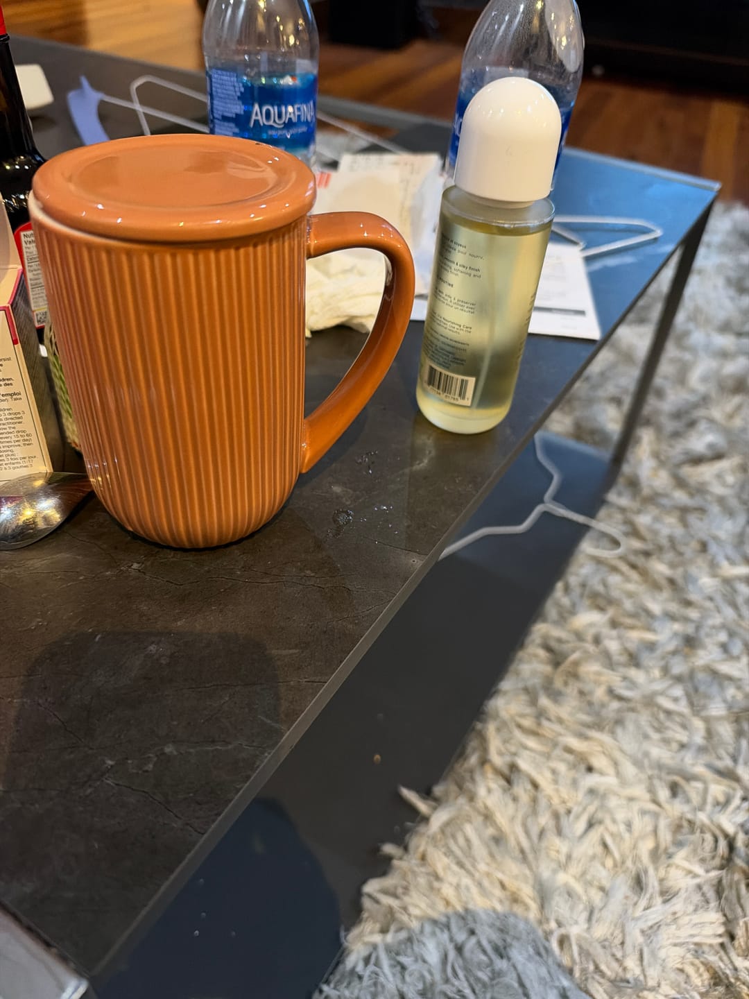 Customer photo review of Sesame Grey Ribbed Nordic Mug