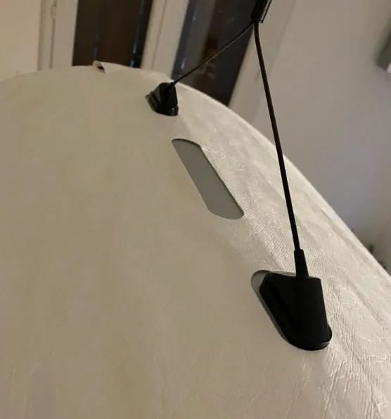 Customer photo review of Wavy Cloud Pendant Light, White Fabric Shade, LED, 30–100 cm