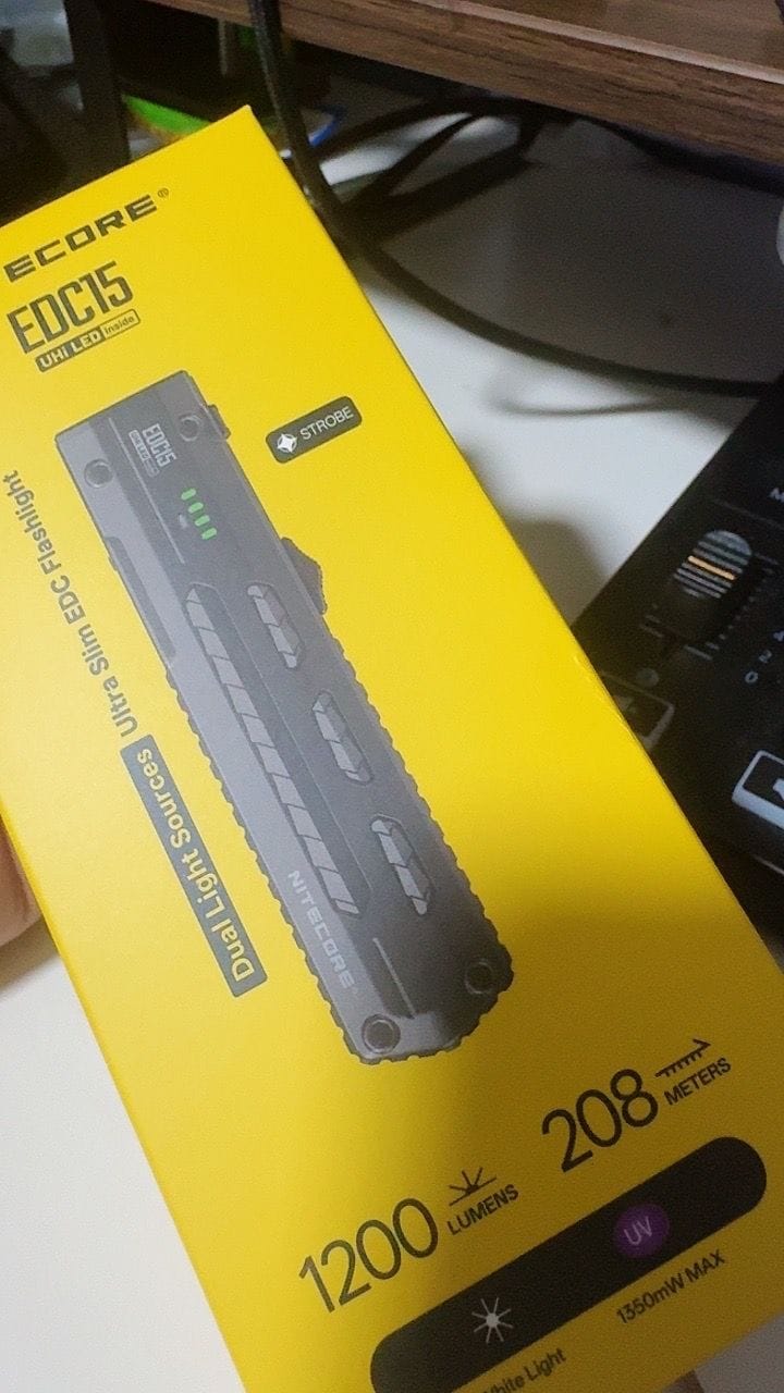 Customer photo review of EDC15 - 1200 lumens (White + UV)