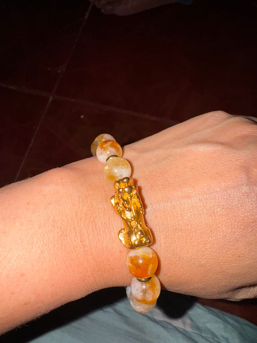 Customer photo review of 2026 Color of the Year Gold-Citrine-PiYao for Abundance-Success-Good Fortune