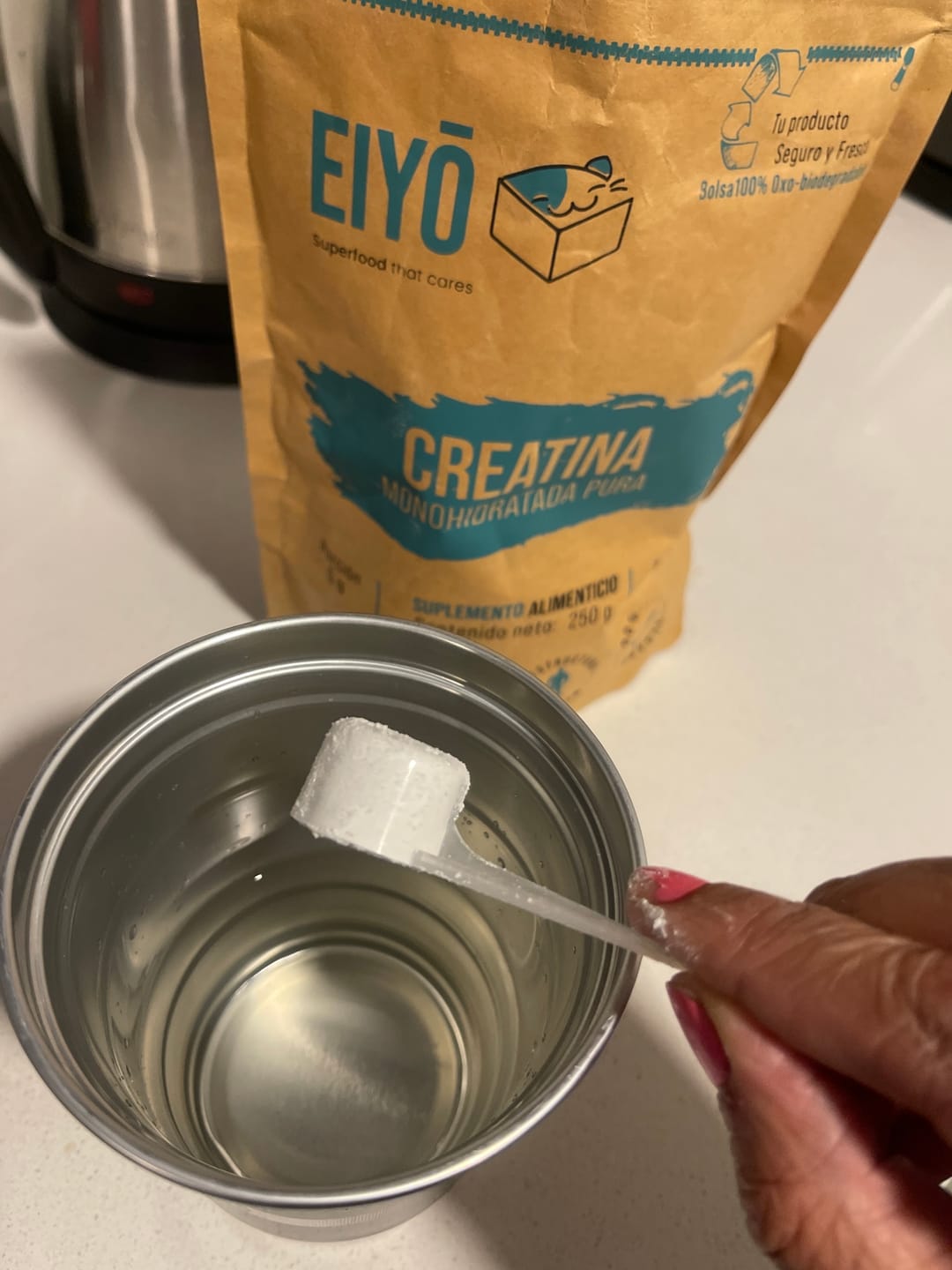 Customer photo review of Creatina Monohidratada de Máxima Pureza