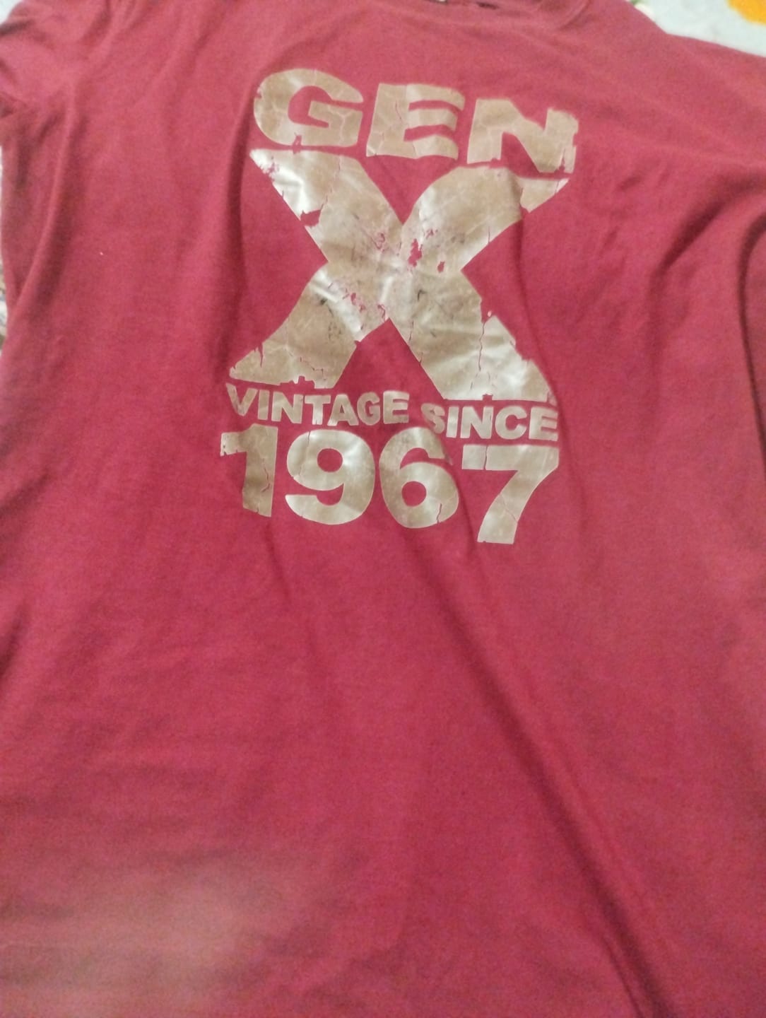 Customer photo review of Gen X Vintage Since 1967 T-Shirt