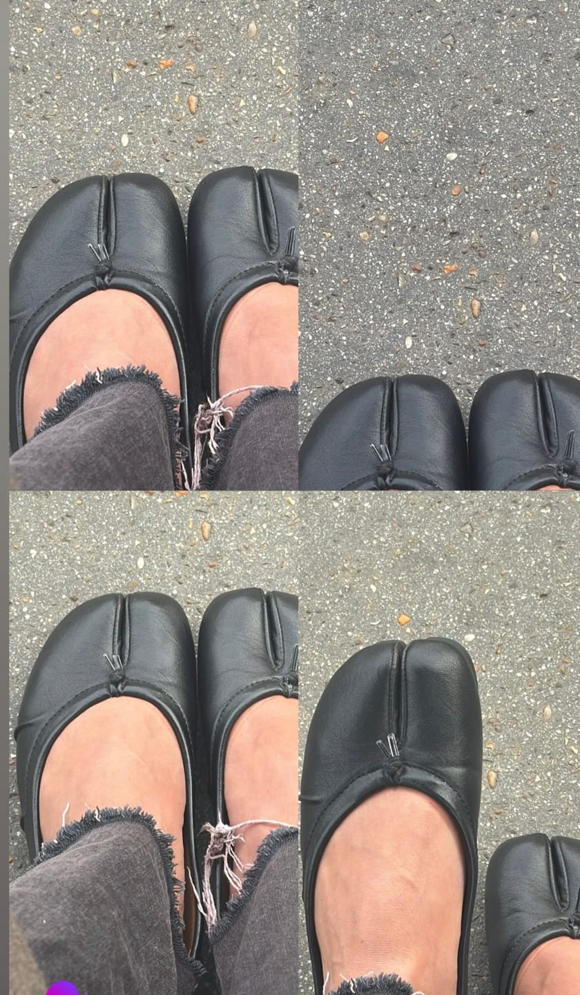 Customer photo review of Bianca Split-Toe Leather Mules