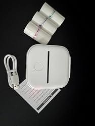 Customer photo review of T02 Mini Sticker Printer & 3 Rolls Paper, Black
