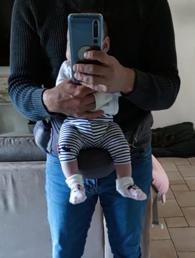 Customer photo review of HipNest™ Hip Seat Baby Carrier