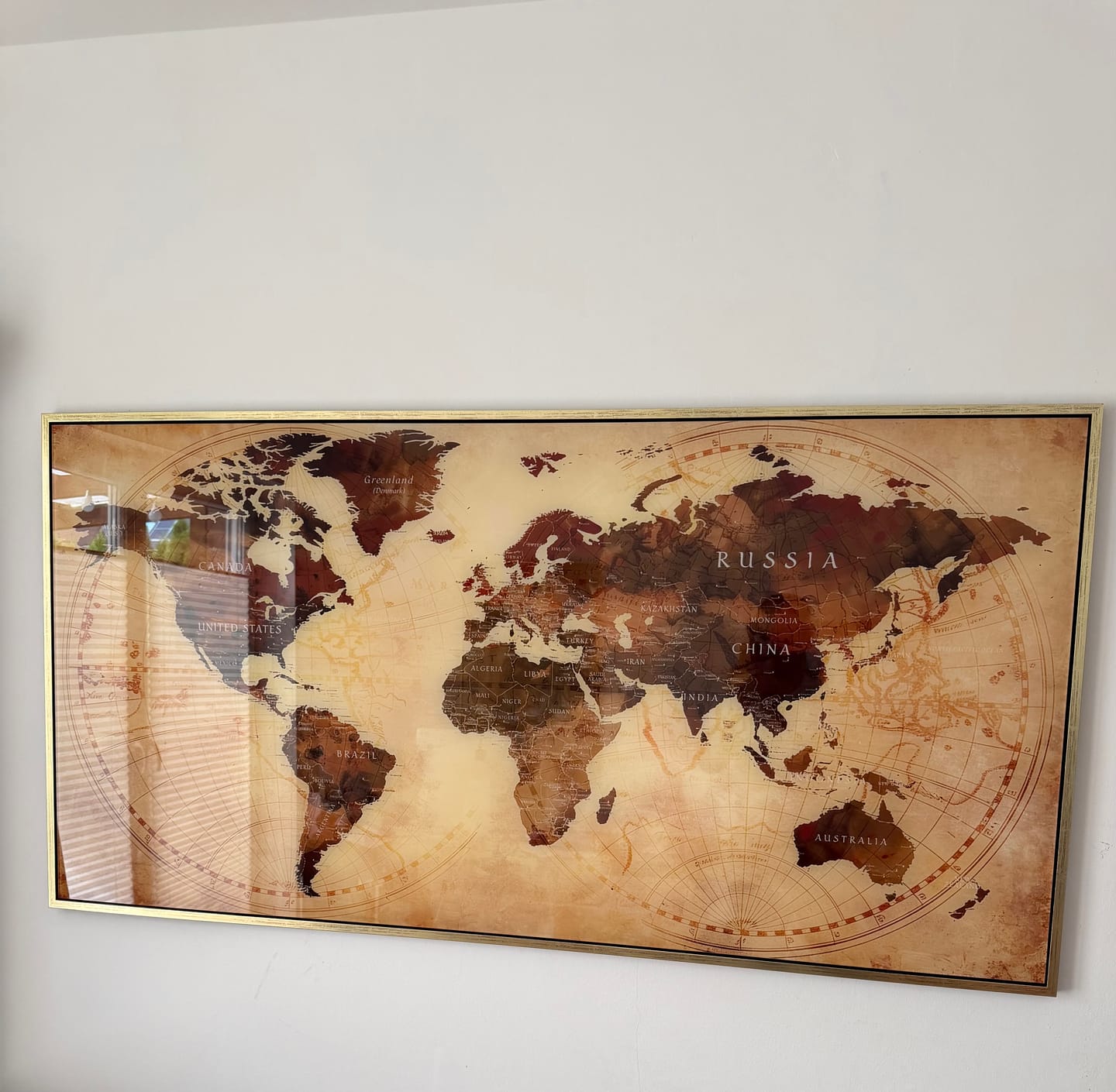 Customer photo review of Vintage World Map