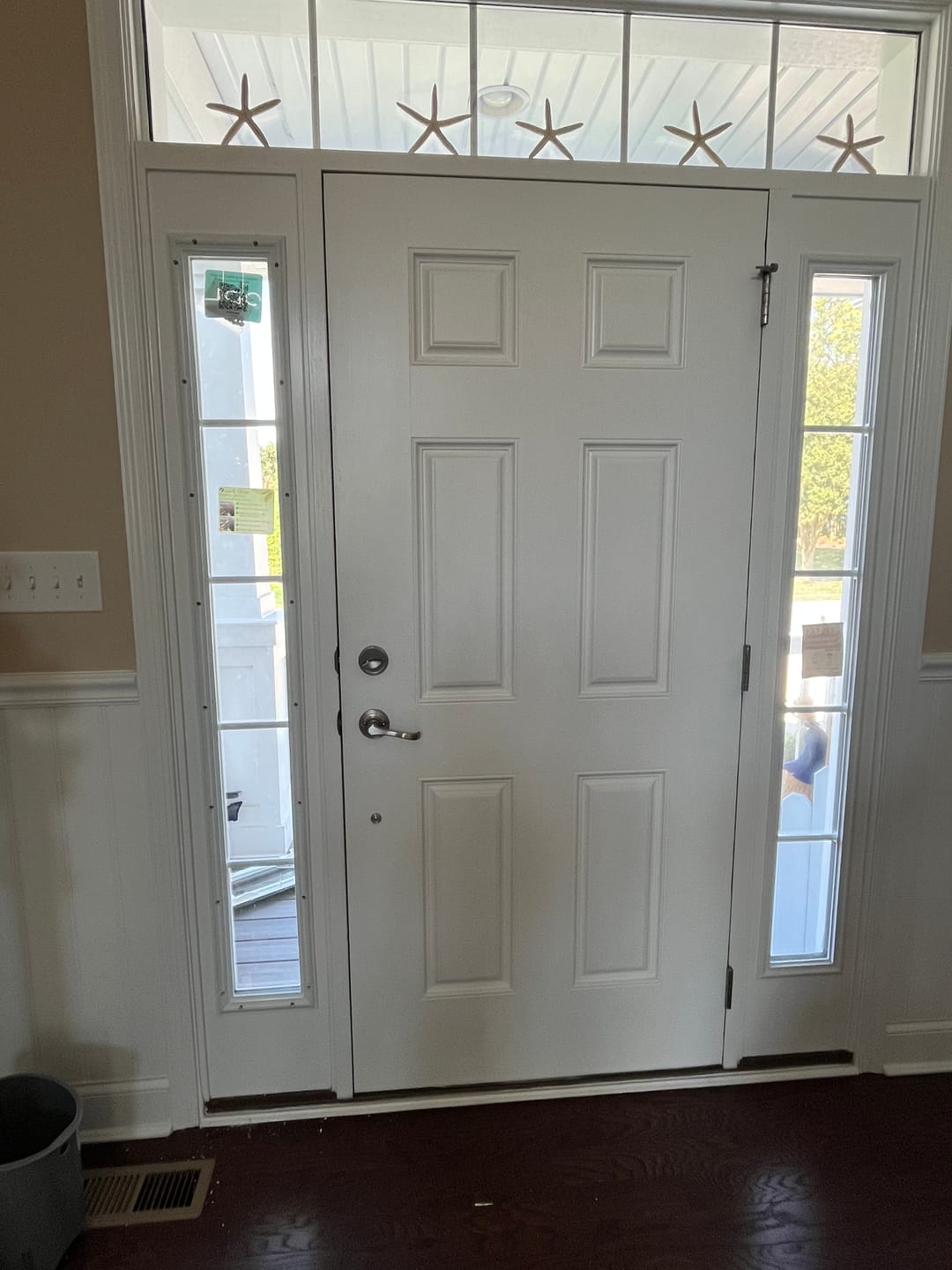 Customer photo review of ODL Clear Low-E Door Glass - 5 Light - 5/8 Internal Grille - 9" x 66" Frame Kit